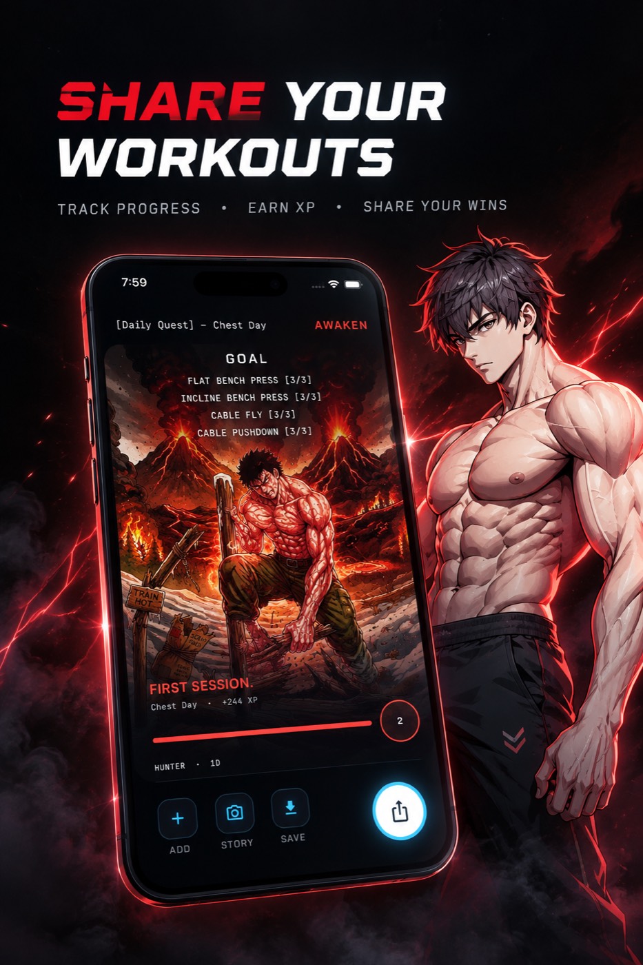 Share your workout as a card